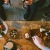 group of people near table of food